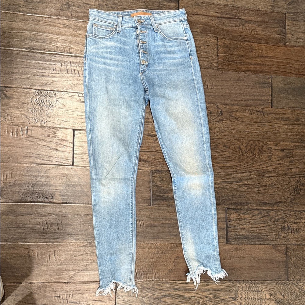 Joe's Jeans Light Blue Frayed Skinny Jeans
